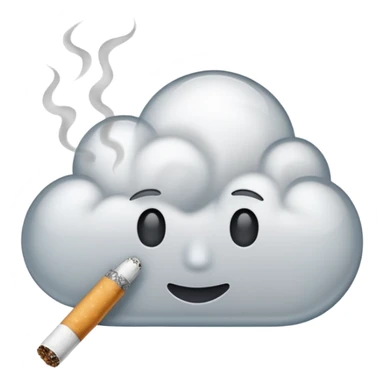 Cigarette Smoke Curl sticker