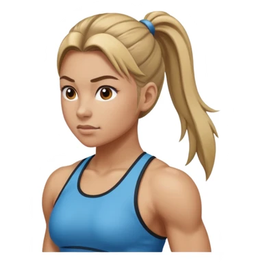 athlete woman with ponytail sticker
