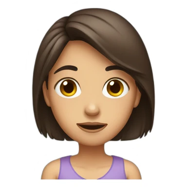 Embarrassed brunette sticker