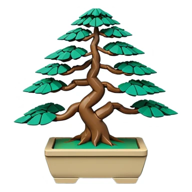 Bonsai Lego fine-leaf group blue forest planting origami  sticker