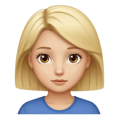 Blonde hair brown eyed girl  sticker