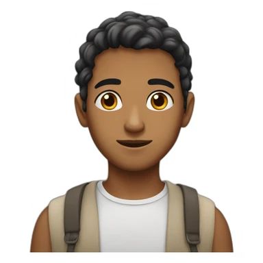 Arab boy with a mole on his face sticker