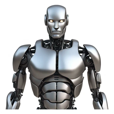 robot with 6 pack sticker
