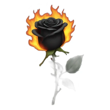 BURNING BLACK ROSE sticker
