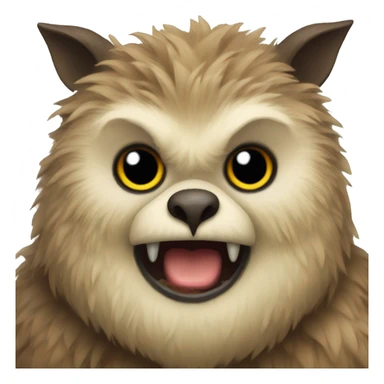 baby owlbear face sticker
