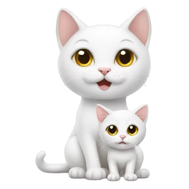 white kitten with your mum sticker