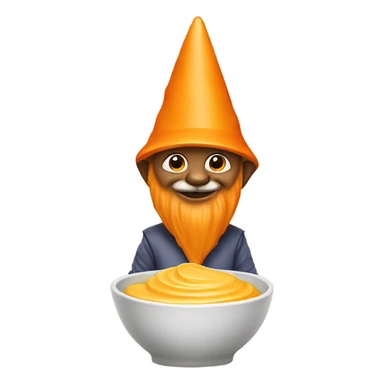 an orange nacho cheese gnome sticker