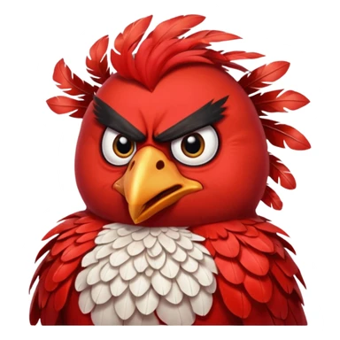 bird angry red sticker