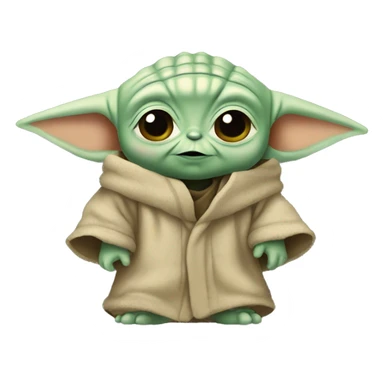 Baby Yoda craze face sticker