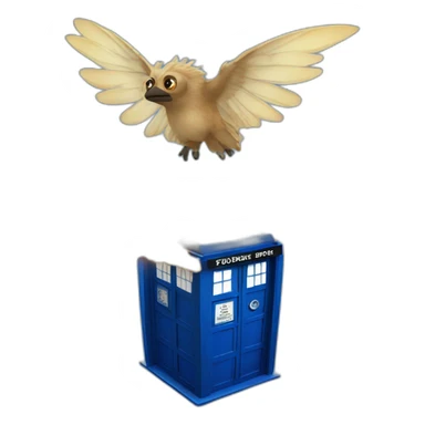 flying tardis sticker