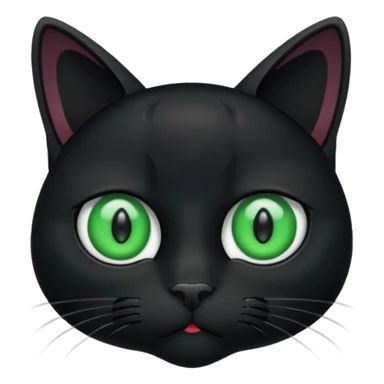 Black Kitty waiting sad face  sticker