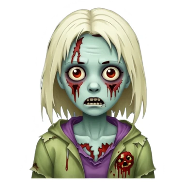 zombie girl franja sticker