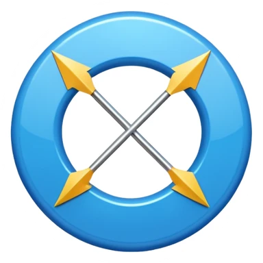 mac os icon conversion, 2 arrows cicrcle, vivid blue, skeuomorphic 🔄 sticker