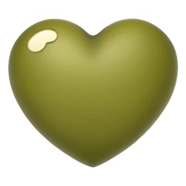 Olive color heart sticker
