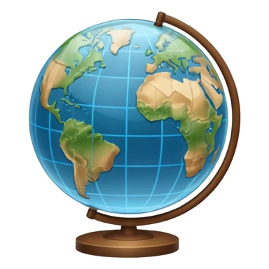 Outline of a  globe sticker