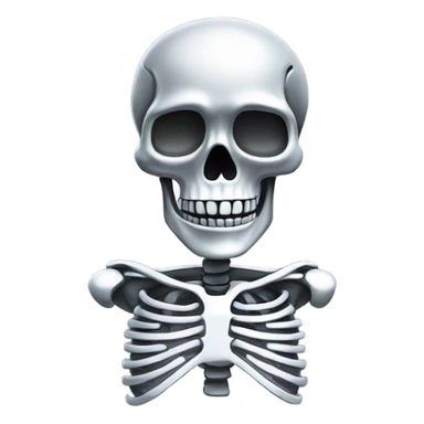 Skeleton made out of chrome ￼ sticker