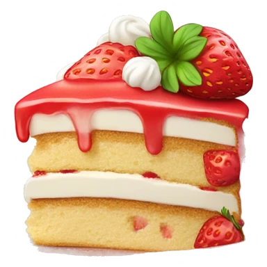 Strawberry shortcake ( slice of cake ) sticker