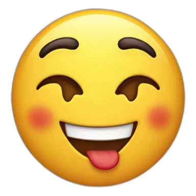 exited emoji, carnaval style sticker