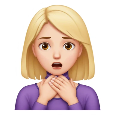 girl acting like she’s  choking herself  sticker