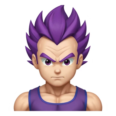 Vegeta ultra ego with purple hair sticker