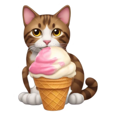 cat with an ice-cream sticker