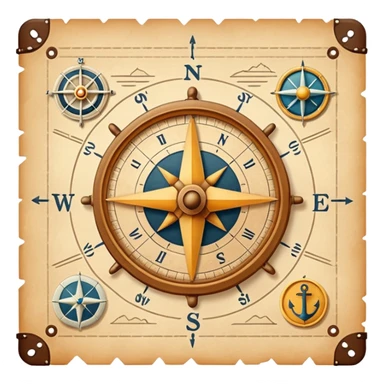 Navigation Chart sticker