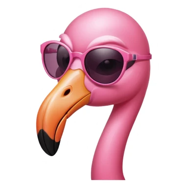 famingo with sunglasses sticker