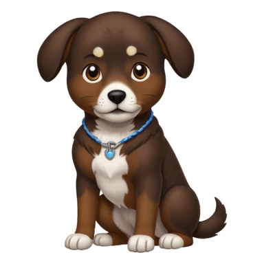 Chien avec poitrine et patte avant droite blanche sticker