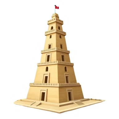 Make the Alexandria tower in egypt emoji with apple emojies style sticker