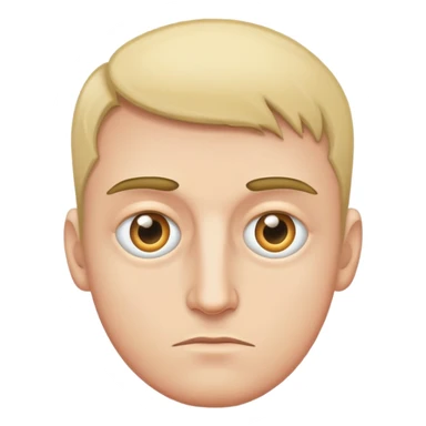 Man with one eye smaller than other sticker