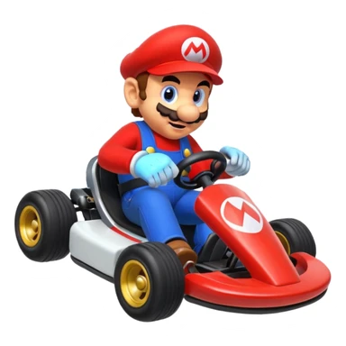 Mario kart running sticker