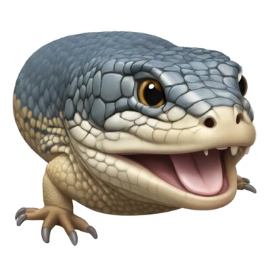 blue tongue skink realistic sticker