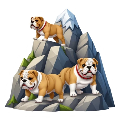 Bulldogs are pushing a mountain sticker