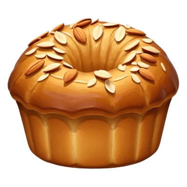 Alsacian kougelhopf with almonds on the top. The base is a bit larger than the top part sticker