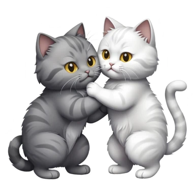 Two cats fighting sticker