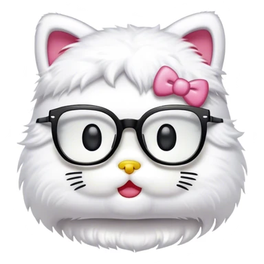 Hello kitty with glasses sticker