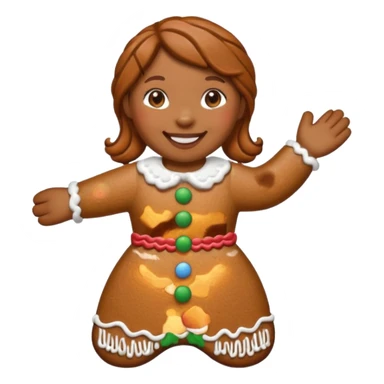 i would like a gingerbread  woman emoji sticker