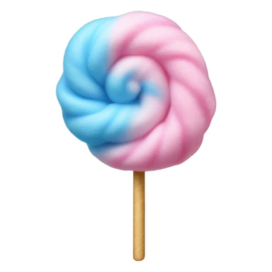 Pink and blue swirled cotton candy sticker