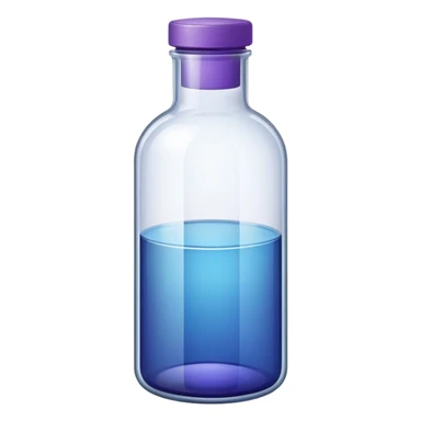 Purple bottle with a white lid and a blue bottle sticker