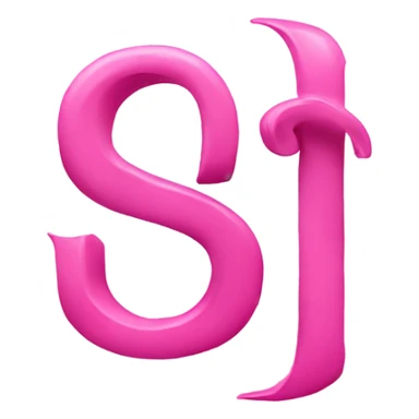 Pink letter S with a heart sticker