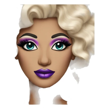 Drag queen with cool makeup sticker