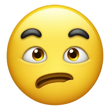 Yellow face emoji sucking on nose sticker