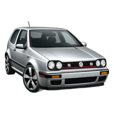Light silver Volkwagen Golf GTI Mark 5 sticker
