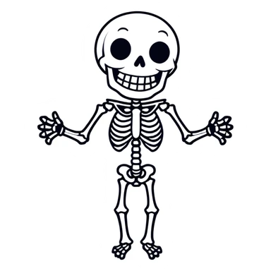 skeleton laughing  sticker