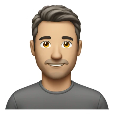 casual indoor portrait of man sticker