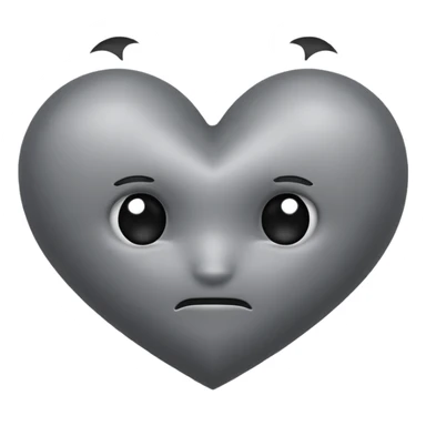 Corazón gris con negro como este 🫀 sticker