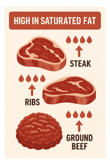 grassi saturi carne rossa sticker