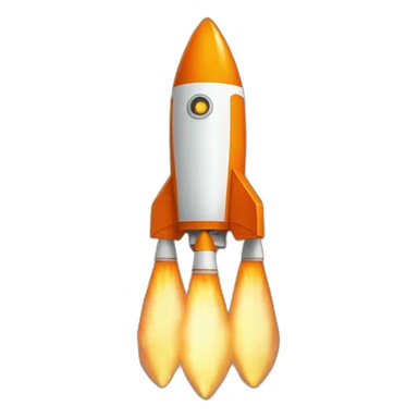 orange rocket sticker
