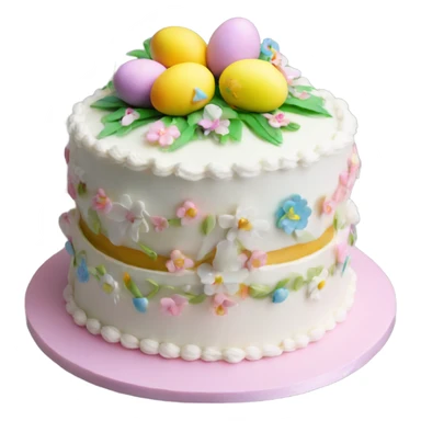 beautifully decorated 2 tier Easter cake sticker