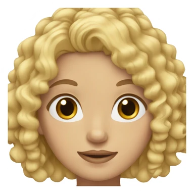 Woman with curly blonde hair and blue eyes sticker